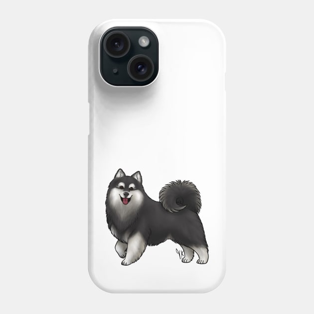 Dog - Finnish Lapphund - Domino Phone Case by Jen's Dogs Custom Gifts and Designs