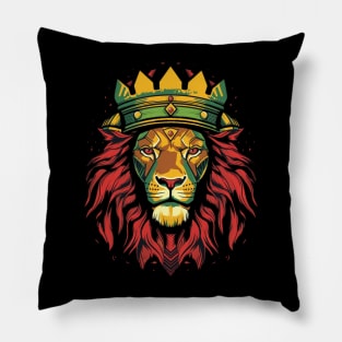 lion junteenth black history month Pillow