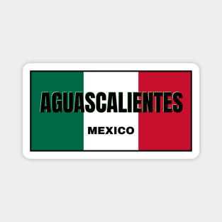 Aguascalientes City in Mexican Flag Colors Magnet