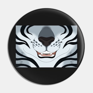 Silver Tiger Face Pin