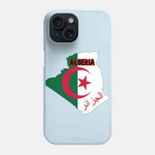 Algeria map & flag Phone Case