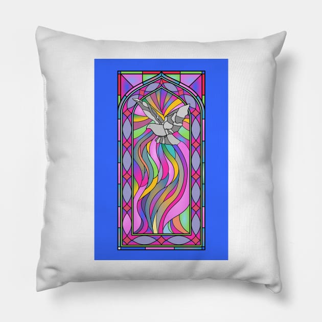 Stained Glass 09 (Style:31) Pillow by luminousstore