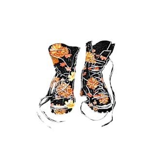 Flower Boots T-Shirt