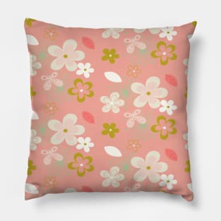 butterflies and flowers Pillow