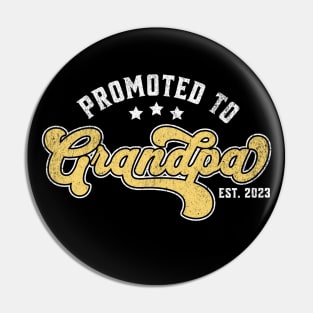 Promoted To Grandpa 2023 New Grandpa Pin