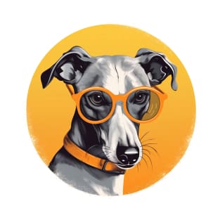 Whippet Wearing Orange Sunglasses T-Shirt