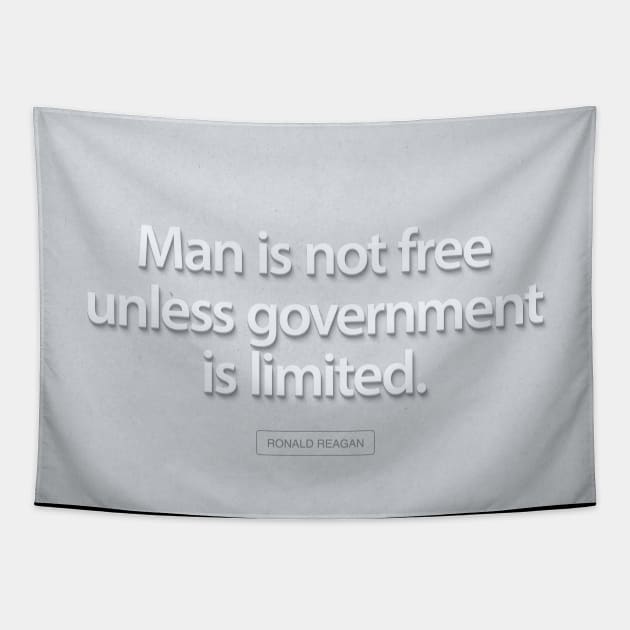 President Ronald Reagan Quote Tapestry by morningdance