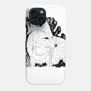 White Coyote Phone Case