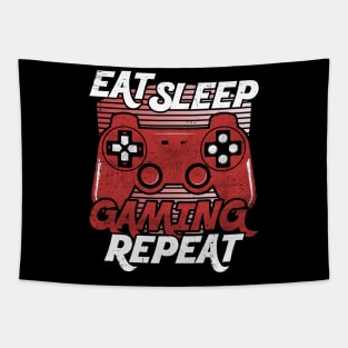 Eat Sleep Gaming Repeat Vintage Tapestry