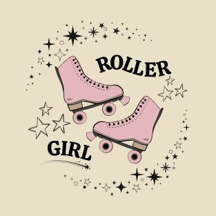 Funny Roller Skate Designs For Girls Women 70s 80s Skaters T-Shirt