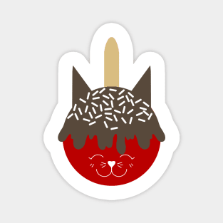 Candy Apple Cat Magnet