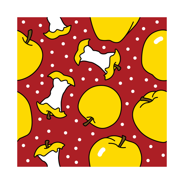 Yellow Apples with Polka Dots by Lusy