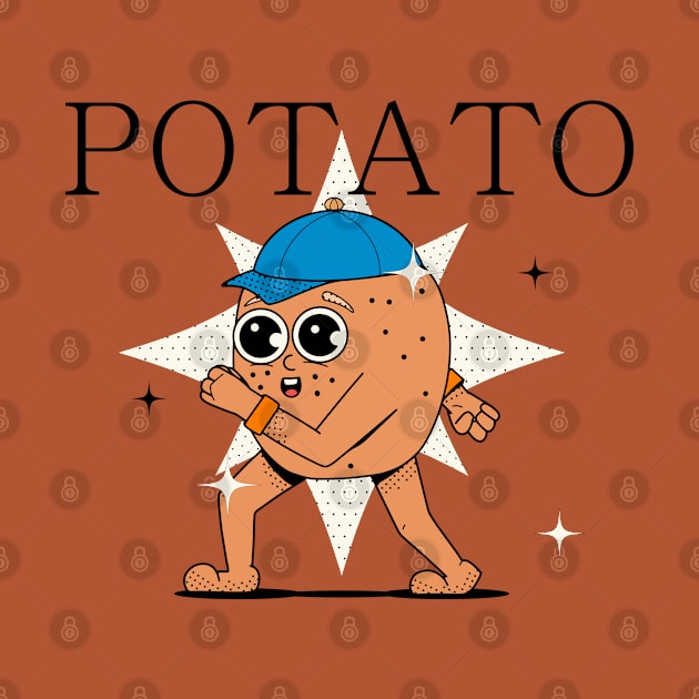 Hand Drawn Potato Fun by Mako Design 
