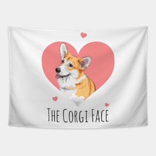 Corgi Face Funny Dog Lover Gifts Tapestry