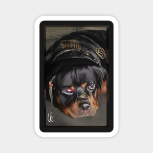 Rottweiler Steampunk Art Magnet