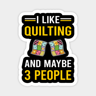 3 People Quilting Quilt Quilter Magnet