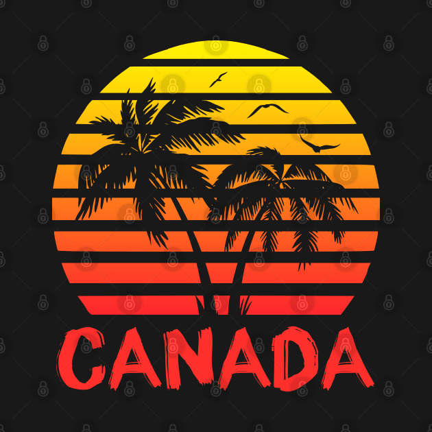 80s Tropical Sunset by Nerd_art