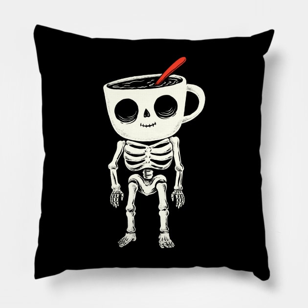 coffee skull Pillow by ppmid