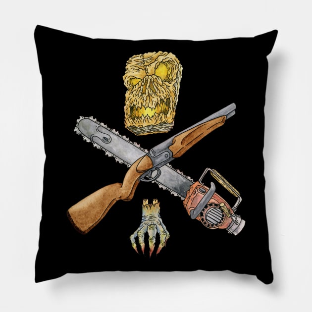 Evil Dead Crest Pillow by ScottBokma