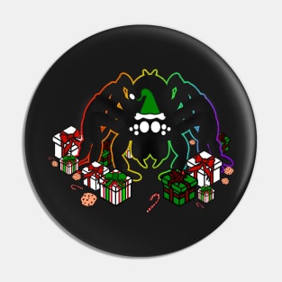 Santa Spider w/ Presents (Rainbow 2) Pin