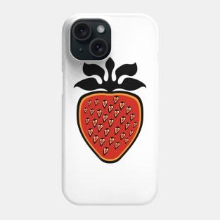 Single Strawberry Heart Berry Indigenous WAWEZHI CANADA Phone Case