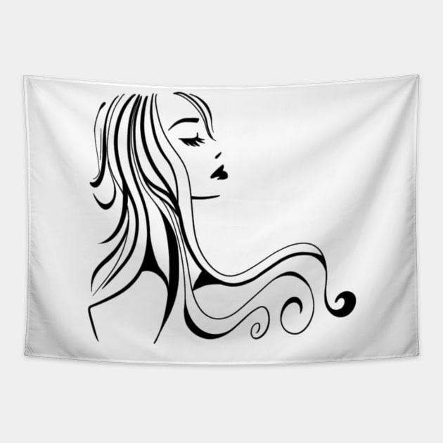 Girl Tapestry by  Memosh Everything 