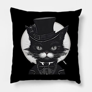 Sir Mittens Goth Kitty Pillow