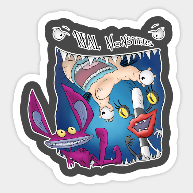 Real Monsters Ickis Oblina And Krumm Real Monsters Sticker Teepublic
