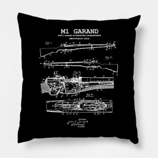 M1 Garand - World War 2 Weapon Blueprint  Rifle Pillow