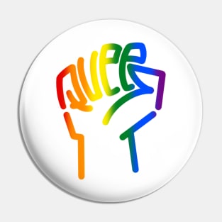 Queer power rainbow version Pin