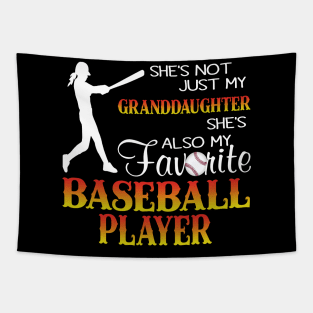 Granddaughter Favourite Baseball Player Costume Gift Tapestry