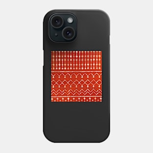 Moroccan Style Rug Rust, Distressed Phone Case