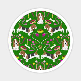 Cute basset hound pattern Magnet