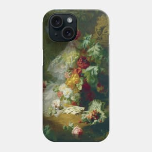 Still Life In A Park With An Urn Of Venus And Adonis by Jean-Baptiste Robie Phone Case