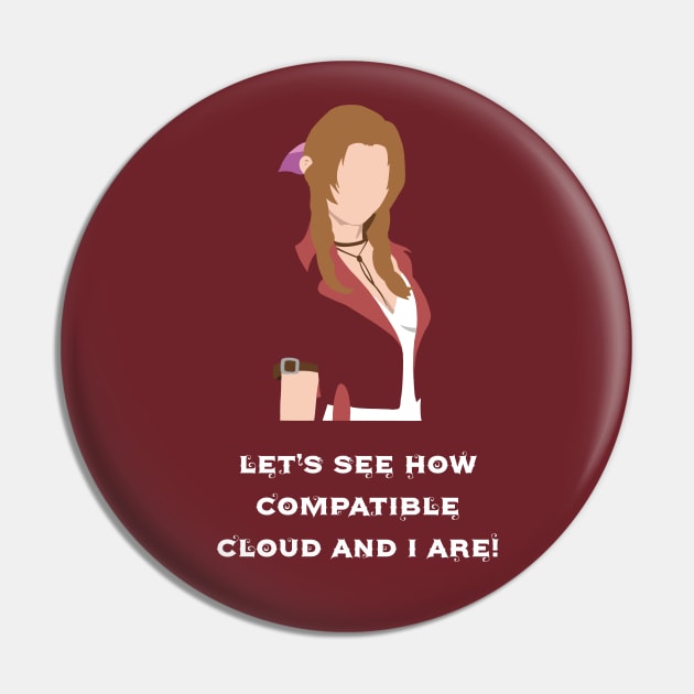 Cute Aerith Gainsborough Quote Pin by Kidrock96