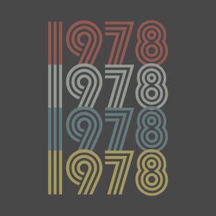 1978 Birth Year Retro Style T-Shirt