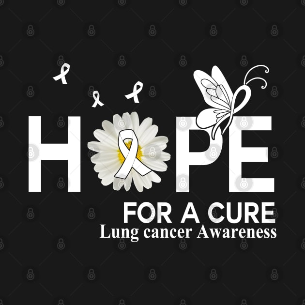 Hope For A Cure Butterfly Flower Lung cancer by HomerNewbergereq