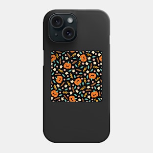 Cute Pumpkins and Flowers Phone Case