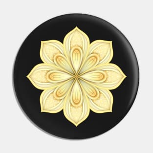 Gold Beautiful Decorative Ornate Mandala Pin
