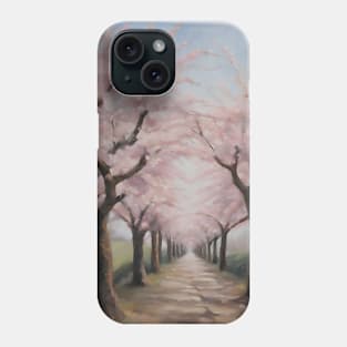 Japan Cherry Blossom Tree Oil Painting Art Phone Case