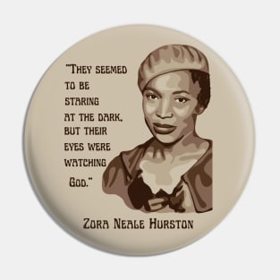 Zora Neale Hurston Portrait and Quote Pin