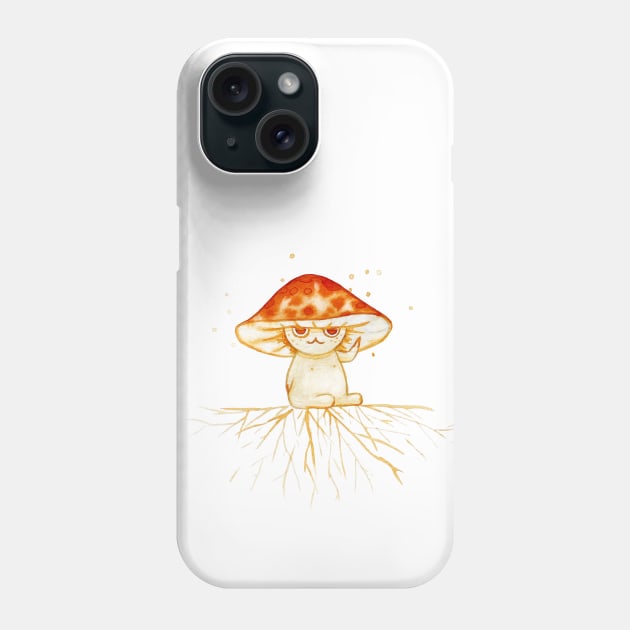 Baby mushroom creature Phone Case by Hana Nekrep Art