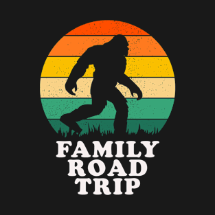 Family Road Trip Bigfoot Funny Outdoors T-Shirt