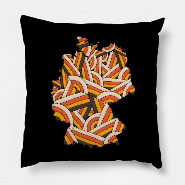 Germany Map Art Pillow by jayaadiprastya