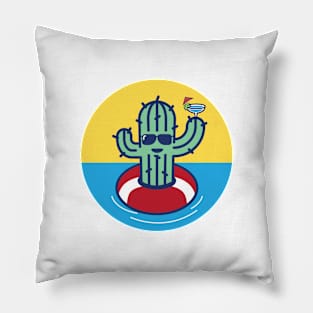 Cactus on vacation Pillow