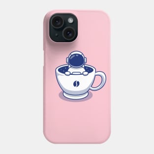 Cute Astronaut On Cup Of Coffee Phone Case