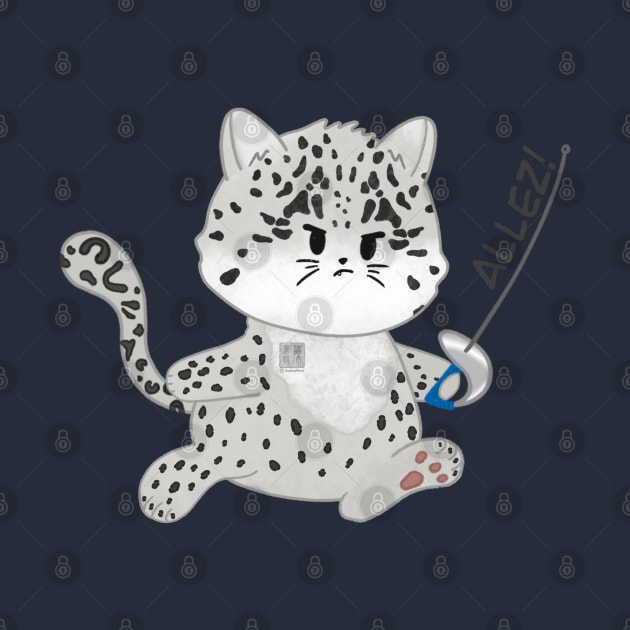 Kawaii Saber Fencing Snow Leopard by KooKooPerd