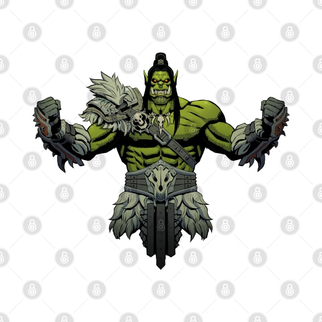 Green Orc Flexing by Novanim