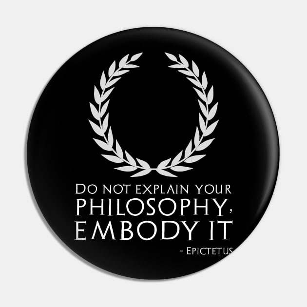 Classical Greek Stoicism Epictetus Quote On Philosophy Pin by Styr Designs
