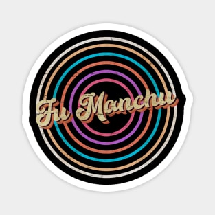 vintage circle line color Fu Manchu Magnet